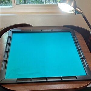 Chinese MAHJONG silent table mat with Black Tray Frame